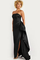 Jovani 36854 - Pleat Bodice Prom Dress with Slit - back view