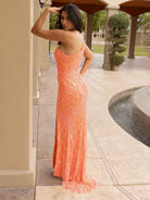 Primavera Couture - 3729 One Shoulder Asymmetrical Dress