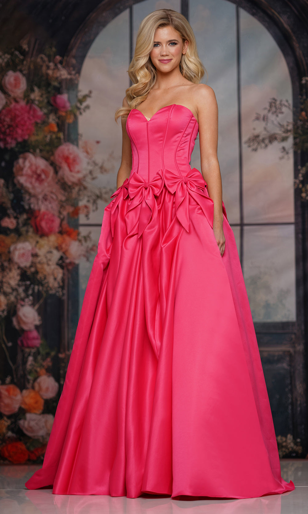 Colors Dress 3739 - Bow Accent Sweetheart A-line Gown - back view