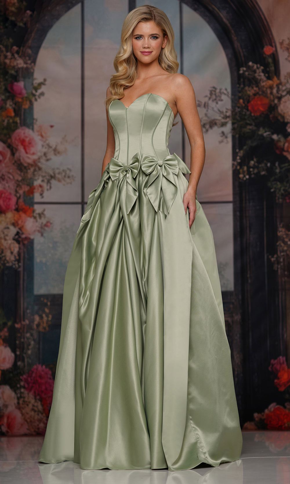 Colors Dress 3739 - Bow Accent Sweetheart A-line Gown - view 4