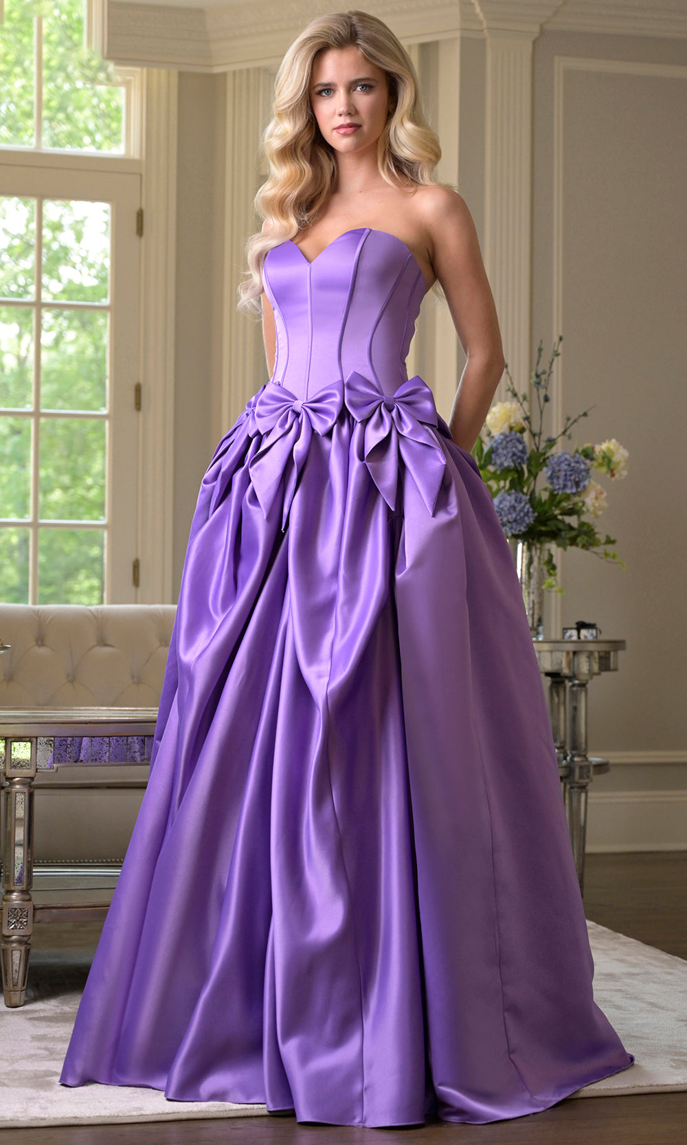 Colors Dress 3739 - Bow Accent Sweetheart A-line Gown - view 5