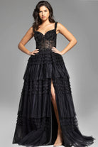 Jovani 37438 - Sleeveless Ruffled Ballgown - designer ball gown at Silhouette Dresses