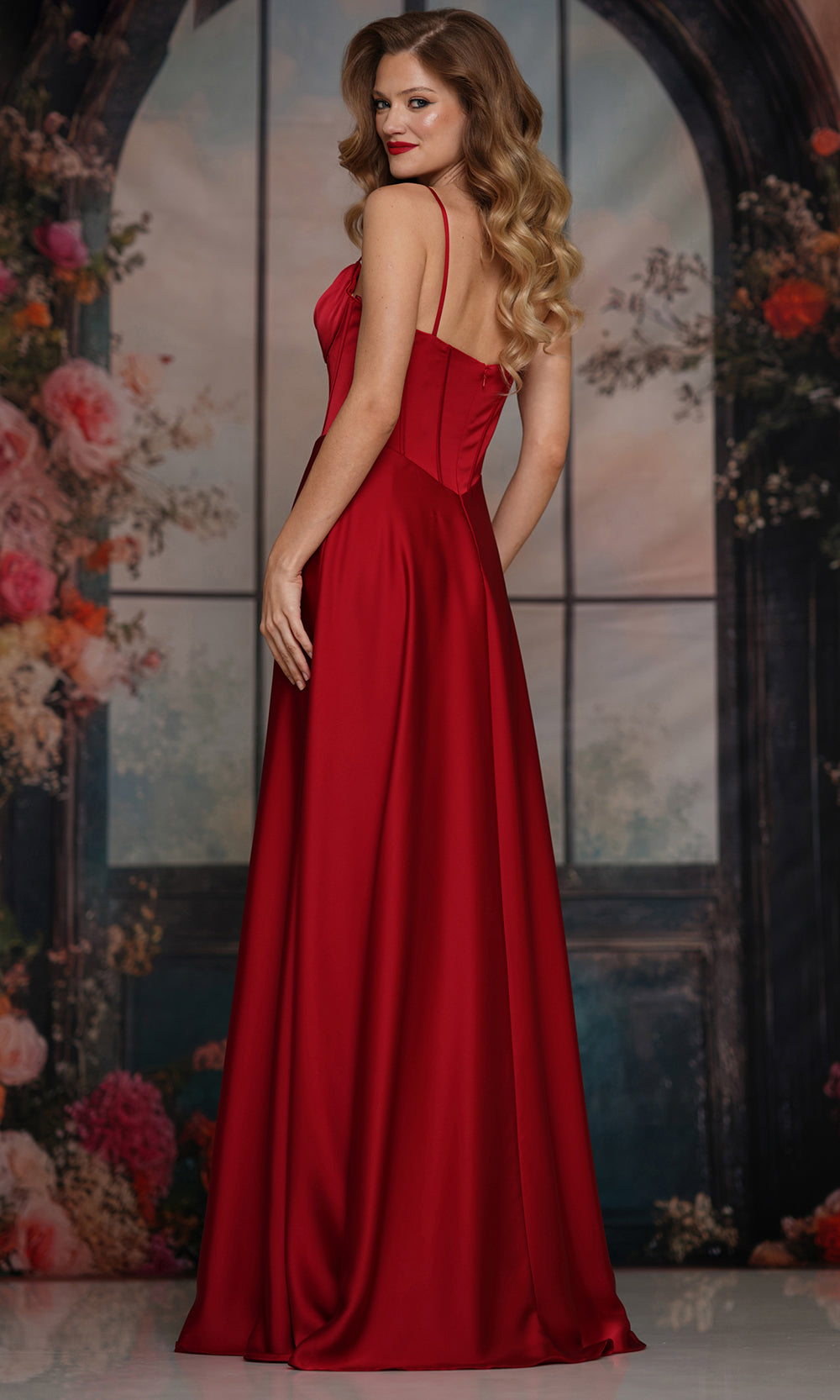 Colors Dress 3743 - Sweetheart Satin A-line Gown - detail view