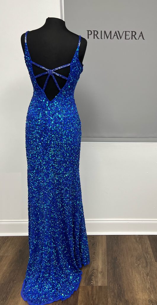 Primavera Couture - 3792 Sleeveless Sequin High Slit Dress
