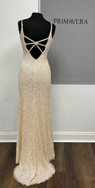Primavera Couture - 3792 Sleeveless Sequin High Slit Dress
