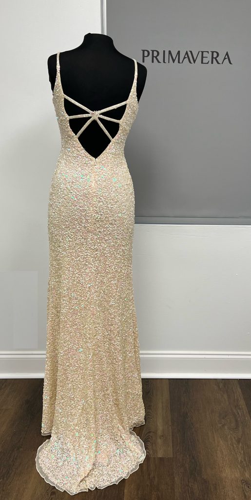 Primavera Couture - 3792 Sleeveless Sequin High Slit Dress