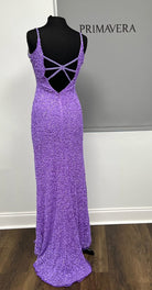 Primavera Couture - 3792 Sleeveless Sequin High Slit Dress