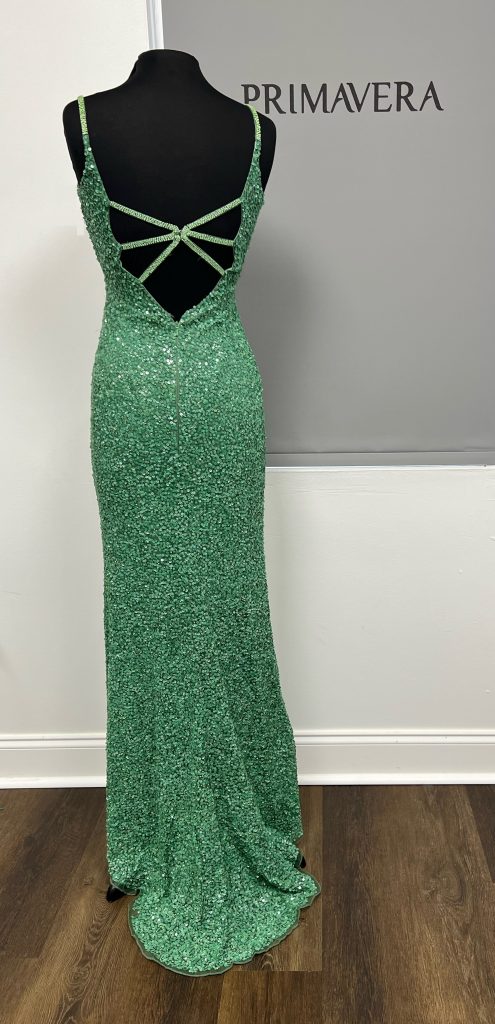 Primavera Couture - 3792 Sleeveless Sequin High Slit Dress