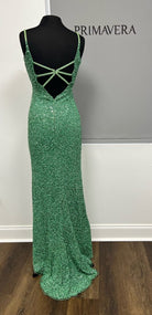 Primavera Couture - 3792 Sleeveless Sequin High Slit Dress