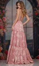 Colors Dress 3794 - Strapless Tiered A-line Gown with Bows - detail view