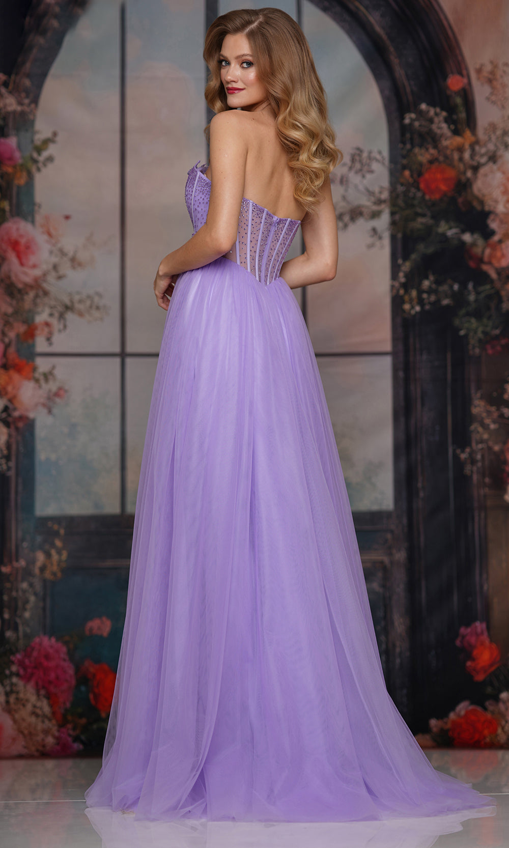 Colors Dress 3797 - Beaded Corset Sweetheart Prom Gown - detail view