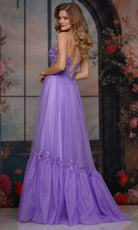 Colors Dress 3799 - Embellished Scoop Neck A-line Gown - detail view