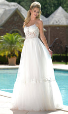 Colors Dress 3799 - Embellished Scoop Neck A-line Gown - view 4