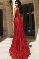Jovani 38053 - Sequin Pattern Prom Dress - view 6