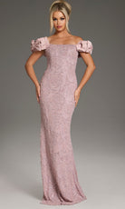 Jovani 38112 - Sequin Lace Off Shoulder Evening Gown - designer formal gown at Silhouette Dresses
