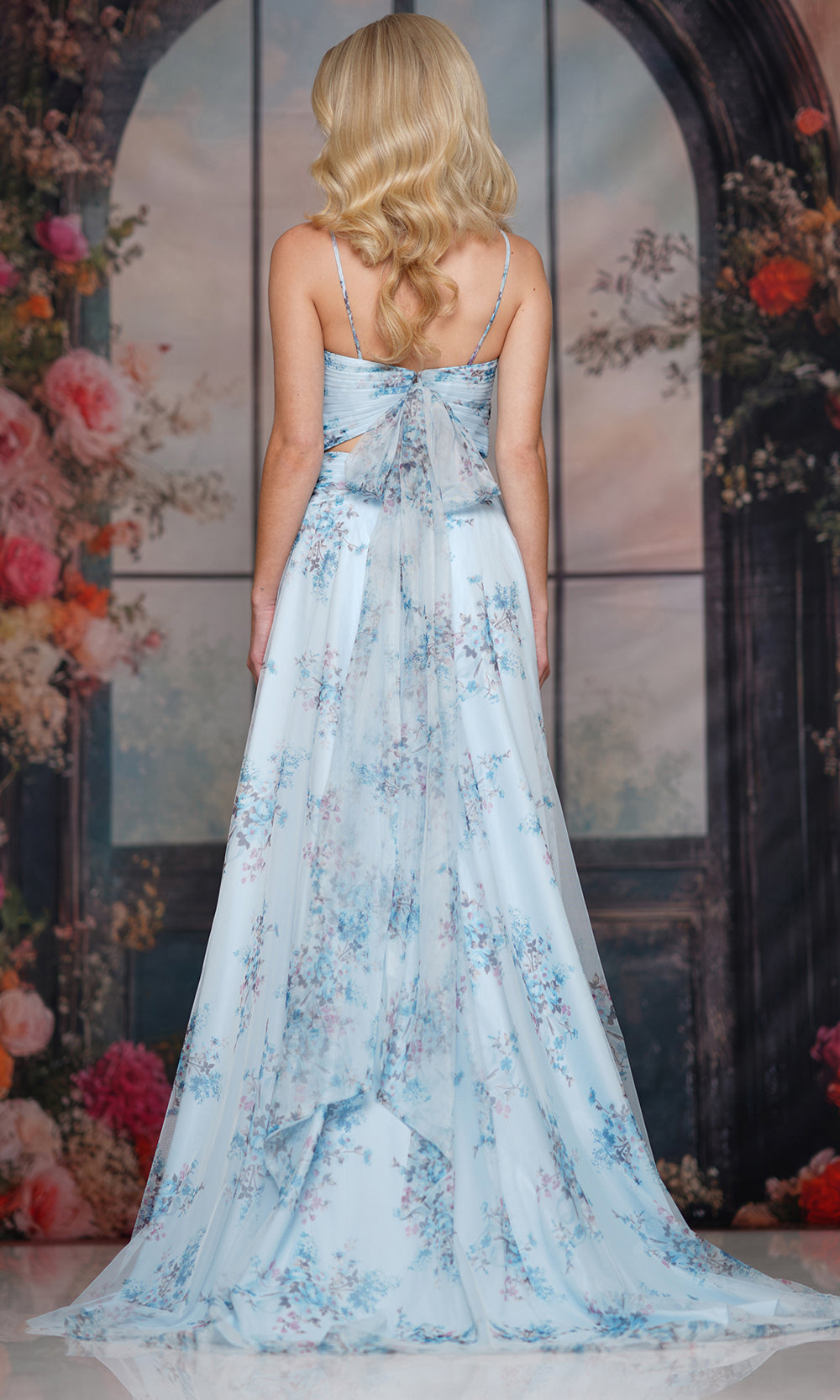 Colors Dress 3813 - Sweetheart Bow Accent A-Line Gown - back view