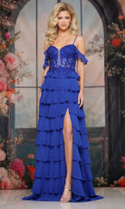 Colors Dress 3820 - Beaded Lace Bodice Tiered Gown - view 4