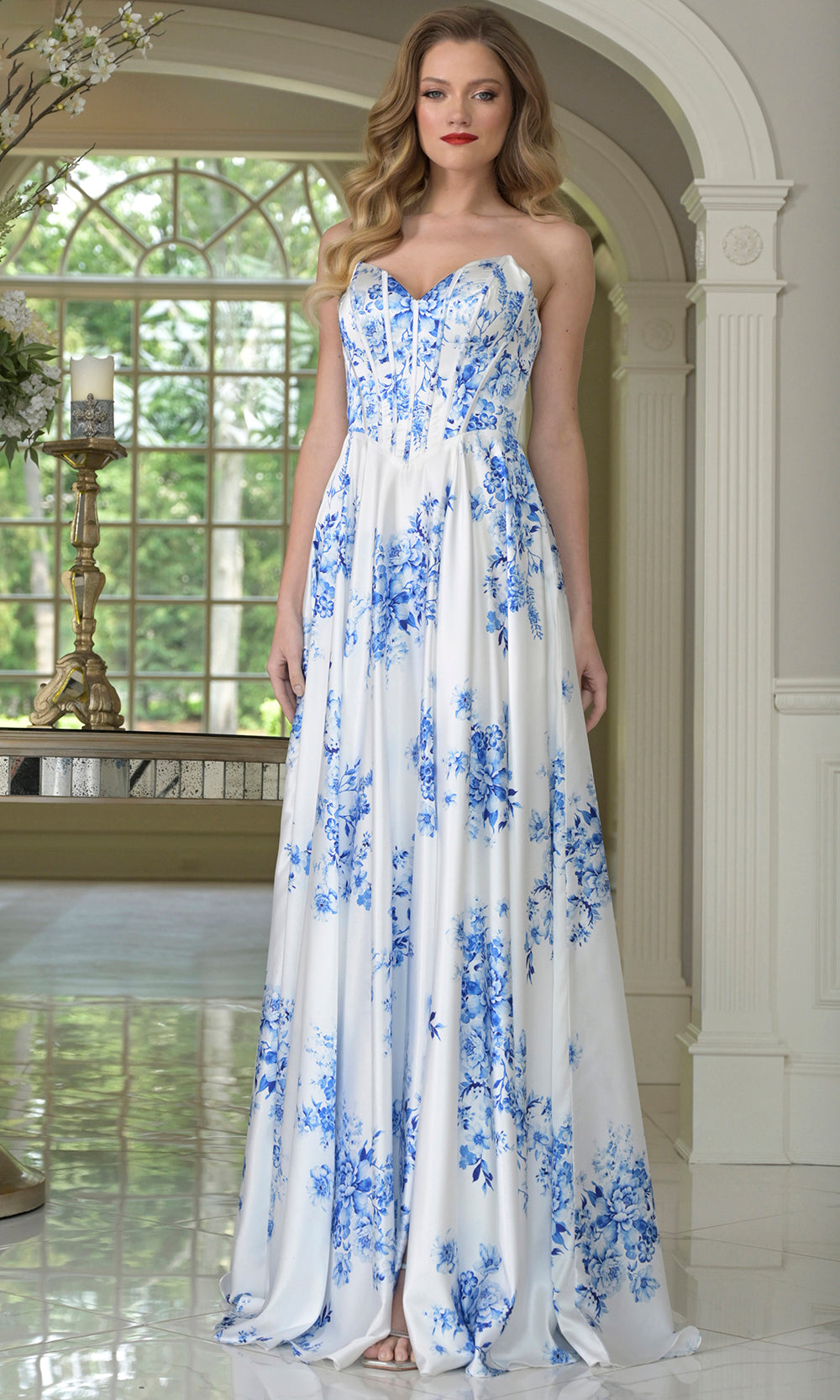 Colors Dress 3857 - Romantic Floral Sweetheart Gown - Silhouette Dresses