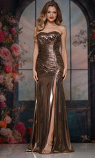 Colors Dress 3873 - Semi-Sweetheart Liquid Metallic Gown - Silhouette Dresses