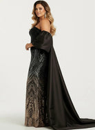 Jovani 38746 - Beaded Long Gown with Cape - view 6