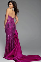Jovani 38746 - Beaded Long Gown with Cape - view 10