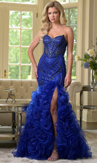 Colors Dress 3885 - Strapless Trumpet Gown with Ruffle Skirt - detail view