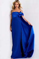 Jovani 38864 - One-Shoulder Column Prom Gown - view 5