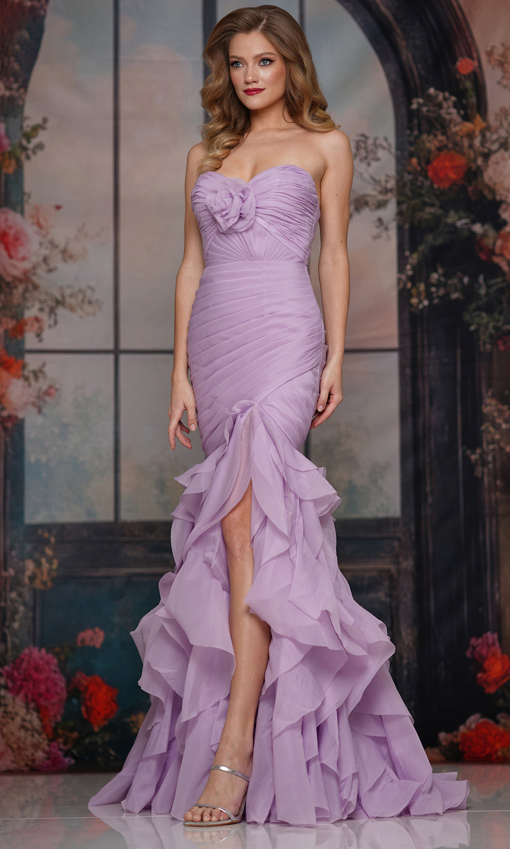 Colors Dress 3886 - Strapless Ruffled Mermaid Gown - view 4