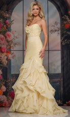 Colors Dress 3886 - Strapless Ruffled Mermaid Gown - back view