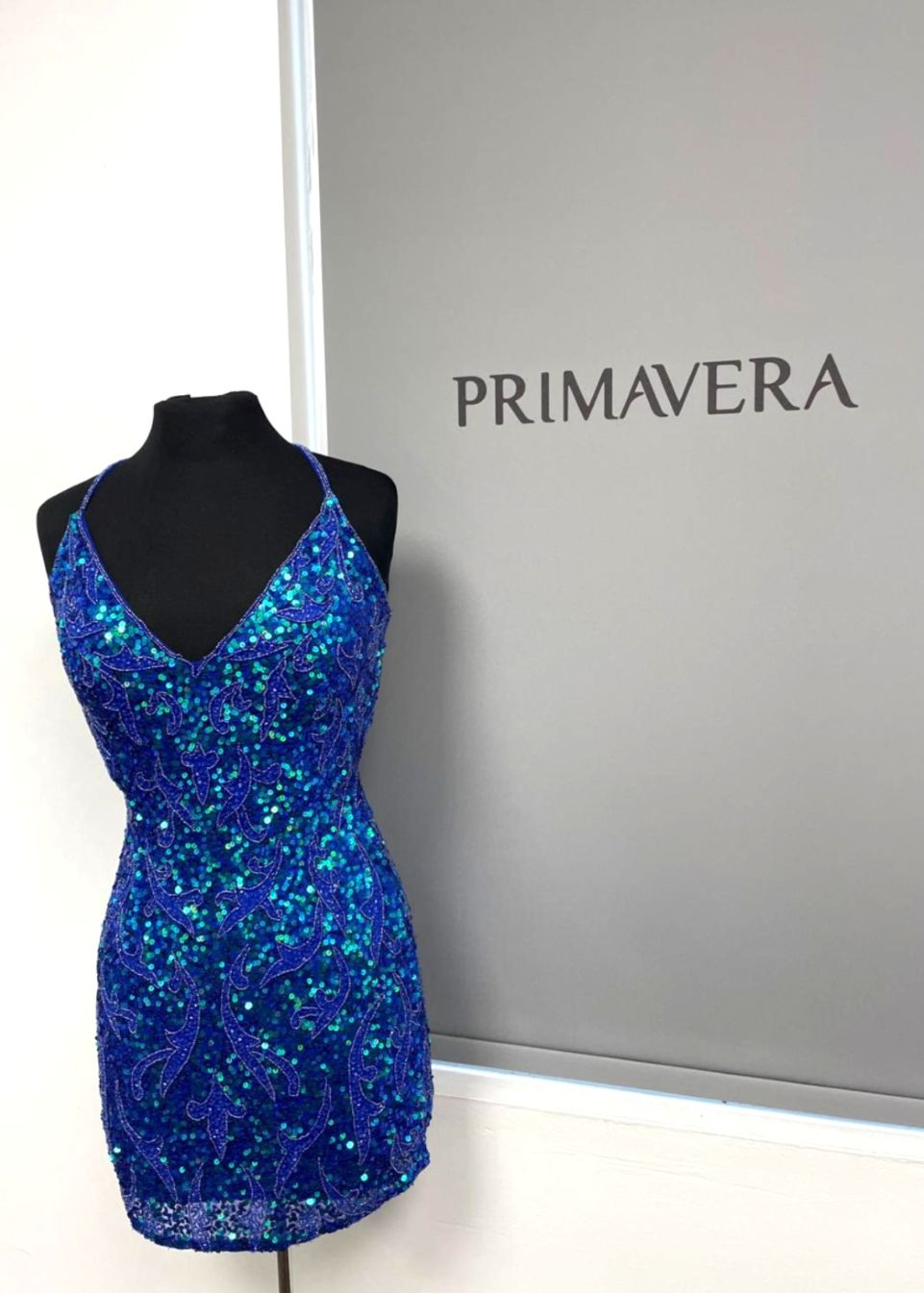 Primavera Couture 3897 - Fitted Sequined Cocktail Dress