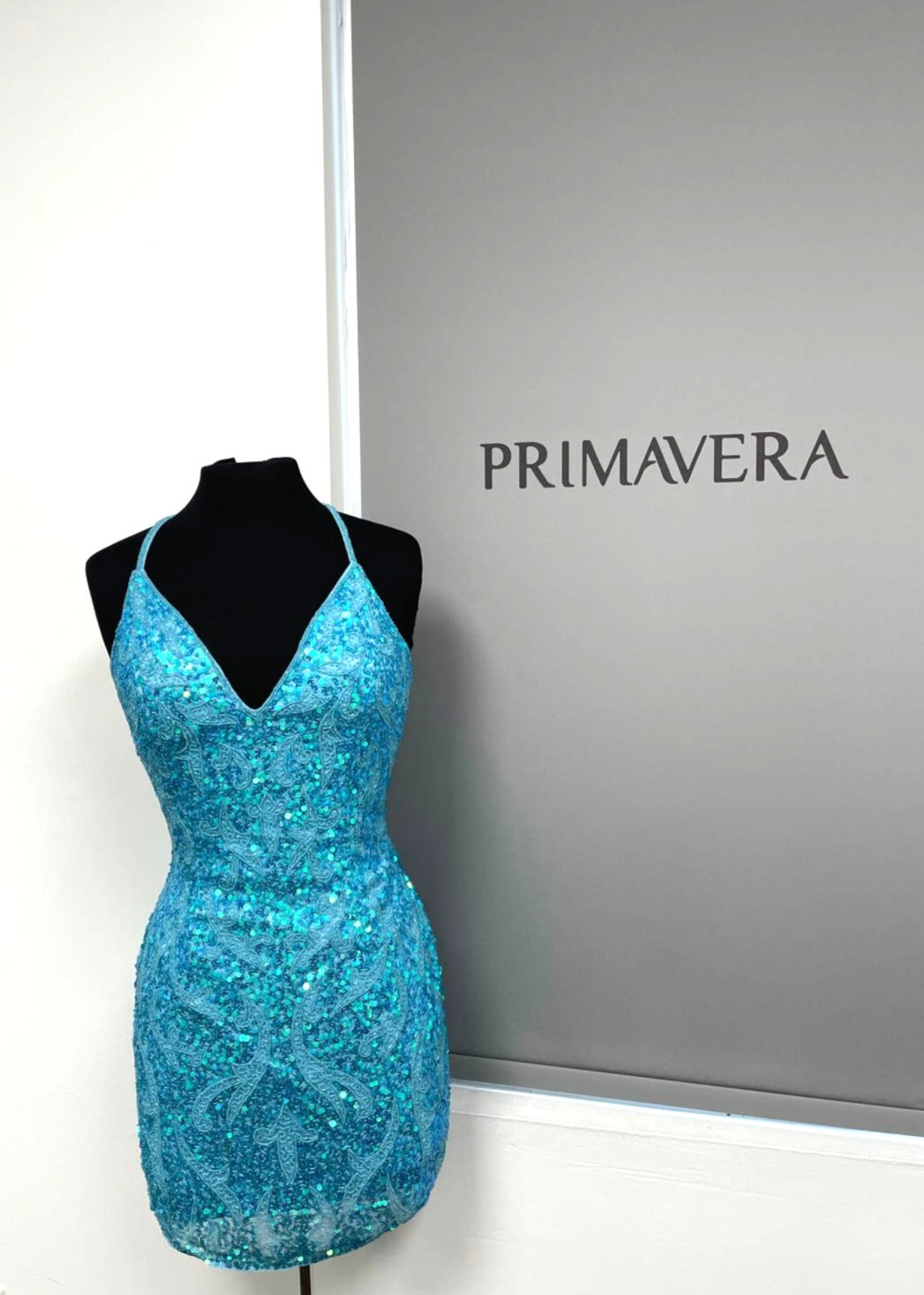 Primavera Couture 3897 - Fitted Sequined Cocktail Dress