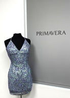 Primavera Couture 3897 - Fitted Sequined Cocktail Dress