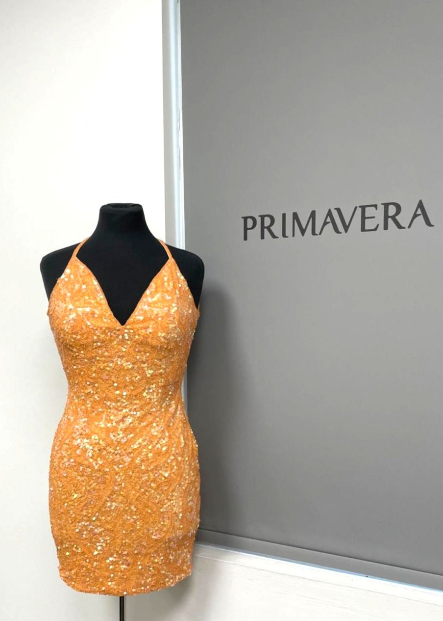 Primavera Couture 3897 - Fitted Sequined Cocktail Dress