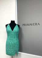 Primavera Couture 3900 - V-Neck Cocktail Dress
