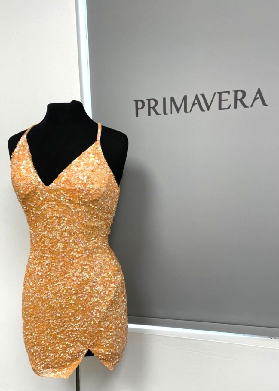 Primavera Couture 3900 - V-Neck Cocktail Dress