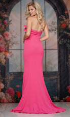 Colors Dress 3900 - Strapless Bow Detail Slit Gown - detail view