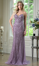 Colors Dress 3912 - Sweetheart Neck Sparkling Fitted Gown - detail view