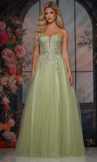 Colors Dress 3923 - Beaded Embroidered Plunging Sweetheart Gown - back view