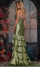 Colors Dress 3925 - Ruffled Plunging Sweetheart Gown with Slit - view 4