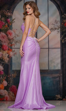 Colors Dress 3926 - Beaded Strap Halter Evening Gown - detail view