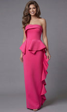 Jovani 39412 - Strapless Peplum Column Gown - designer prom dress at Silhouette Dresses