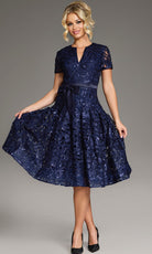 Jovani 39427 - Sequin Lace Tea-length A-Line Dress - designer homecoming dress at Silhouette Dresses