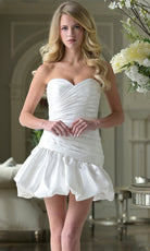Colors Dress 3943 - Ruched Strapless Dress with Back Bows - back view