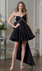 Colors Dress 3952 - Basque Waist Pleated A-Line Dress - detail view