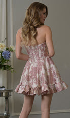 Colors Dress 3967 - A-Line Strapless Jacquard Dress - detail view