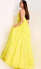 Jovani 39823 - Halter Chiffon Ruffle Evening Gown - view 5