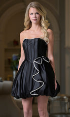 Colors Dress 3989 - Pearl Trim Bubble Skirt Cocktail Dress - designer wedding dress at Silhouette Dresses