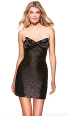 Alyce Paris 40134 - Strapless Studded Satin Mini Dress - designer cocktail dress at Silhouette Dresses