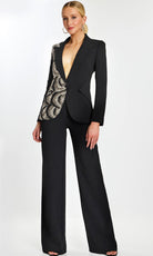 Jovani 40207 - Swirl Sequin Blazer Top Evening Pantsuit - designer formal gown at Silhouette Dresses