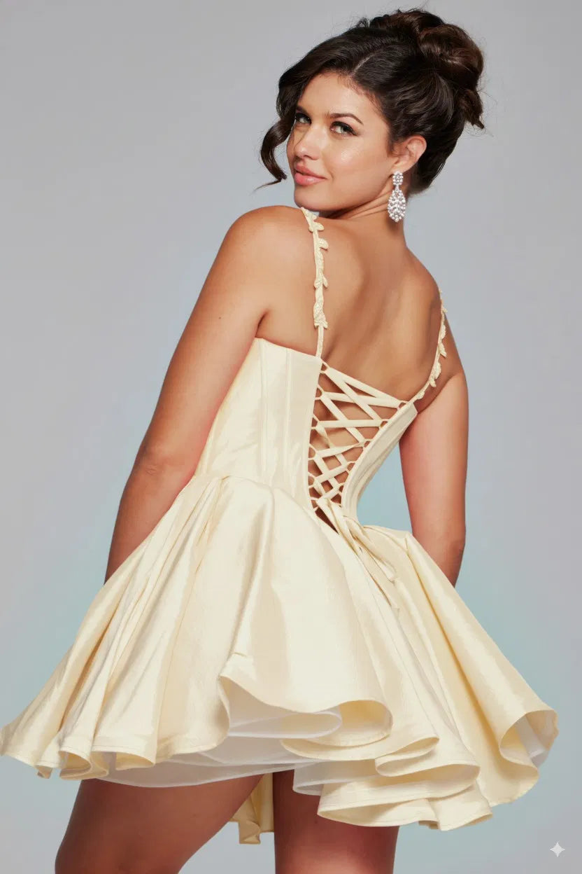 Jovani 40379 - Embellished Straps Corset Cocktail Dress - view 5
